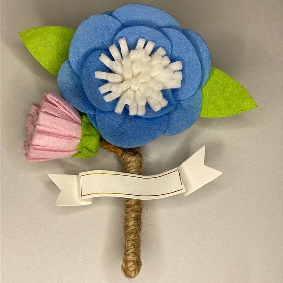 Baby Shower Felt Flower Corsages SET OF 4 Boutonnieres Keepsake Sprinkle Reveal - Picture 16 of 16